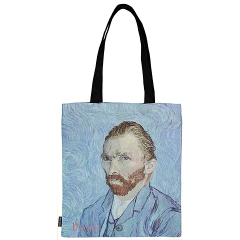 Сумка Винсент Ван Гог автопортрет (цветная) (текстиль) (40х32) (СК2021-140) сумка леонардо да винчи мона лиза цветная текстиль 40х32 ск2021 156