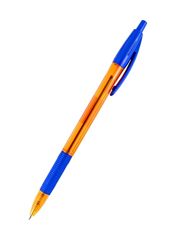Ручка шариковая авт. синяя R-301 Orange Amber Matic&Grip 0,7, ErichKrause ручка шариковая автоматическая erichkrause r 301 original matic 0 7 цвет чернил зеленый в тубусе по 60 шт