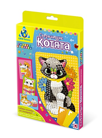 Мозаика-набор. Сверкающие котята (4 шт.) арт. 00424 k orb pos мозаика н р для playday сверкающие диадемы арт 62729