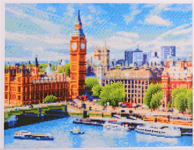 Алмазная мозаика на подрамнике Красивый Лондон, 40х50 см