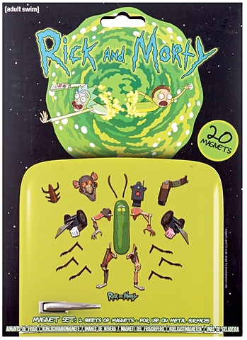 Набор магнитов Rick And Morty Weaponize The Pickle набор манга моменты жизни том 3 набор рюмок rick and morty 50мл 6 pack