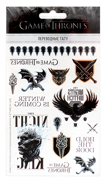 аксессуары для ухода за телом p ink наклейки тату переводные драконы и надписи Наклейки-тату переводные 110*200 (Король ночи)