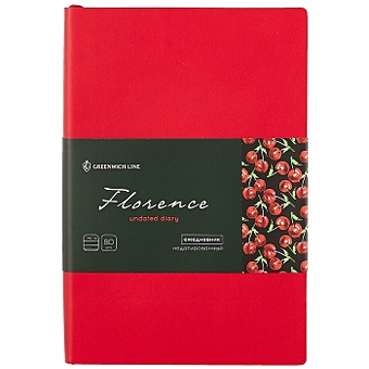 Недатированный ежедневник «Florence», красный, 160 листов, В6 ежедневник недатированный florence leopard в6 160 листов голубой