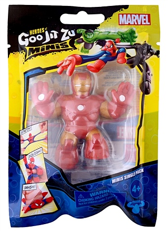 Мини-игрушка Железный Человек (тянущаяся фигурка) (резина) (6 см) (ТМ GooJitZu) игрушка тянущаяся goojitzu