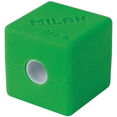 Точилка Milan/Милан Cubic пластиковая, 1 отверстие, контейнер точилка milan милан extension пластиковая 2 отверстия контейнер