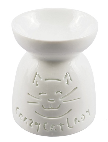 Аромалампа Crazy Cat (белая) (керамика) (9х8) (12-07836-C9) аромалампа керамика цветок и ананас микс 9х8 5х8 5 см