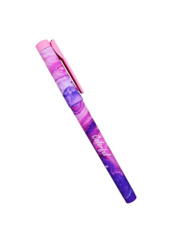Ручка шариковая синяя Colorful style violet, soft touch пенал тубус colorful style violet