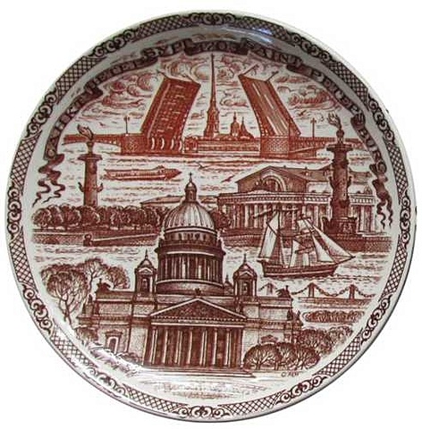Тарелка Исаакиевский собор (d=10см) сувенир акм подставка чайник исаакиевский собор для чайных пакетиков керамика