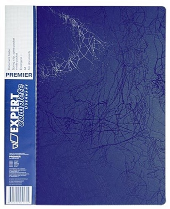 Папка А4 Премьер с металлическим прижимом Expert Complete Premier синяя до 150л.