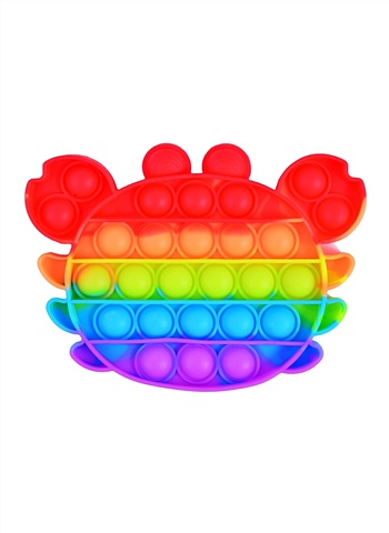 Поп ит. Игрушка-антистресс с пузырьками Радужный краб поп ит игрушка антистресс с пузырьками радужная ладошка