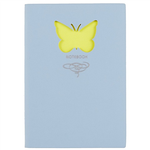 Книга для записей «Butterfly», голубая, 80 листов, А6+ книга для записей изумрудное кружево а6 80 листов