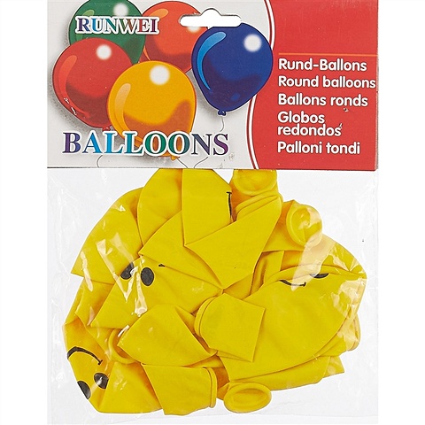 цена Набор надувных шаров «Смайлы жёлтые», 10 штук