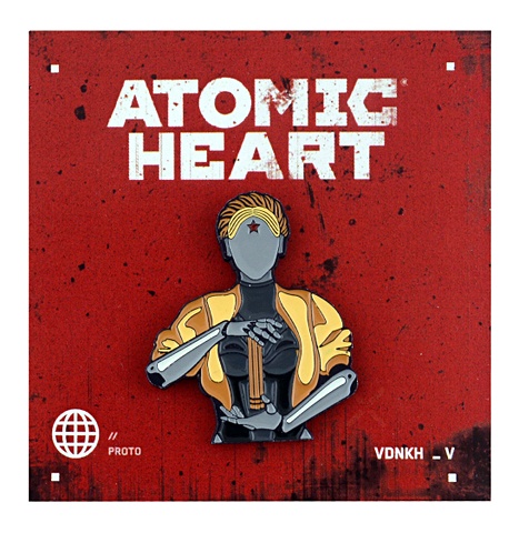 Atomic Heart. Значок металлический. Близняшка артбук мир игры atomic heart – ver 2
