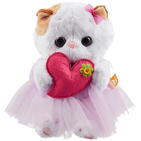 Мягкая игрушка Ли-Ли BABY в платье с сердечком (20 см) мягкая игрушка котик с сердечком цвета микс