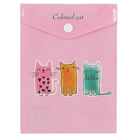 цена Папка-конверт «Colored cat», А6