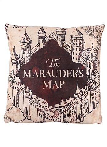 картина гарри поттер карта мародеров Подушка Гарри Поттер Карта мародеров (текстиль) (35х35) (PILLS034)