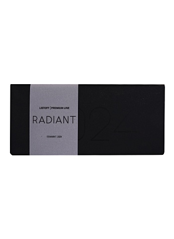 Планинг дат. 2024г. 64л Radiant черный, настольный, иск.кожа, интегр.переплет, покрытие Soft Touch, тонир.блок, офсет, ляссе