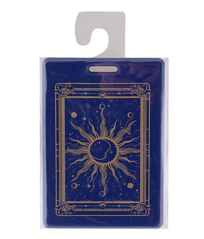Чехол для карточек вертикальный Карта Таро Солнце и Луна (синий) (ДК2023-443) чехол для карточек вертикальный кот таро черный дк2023 436