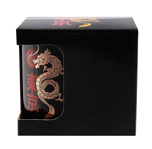 Кружка Дракон (черная) (керамика, деколь) (330мл) (коробка) (12-07624-69281)
