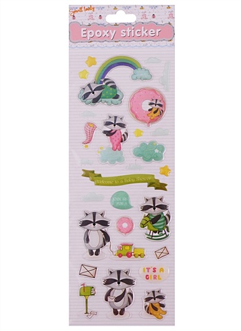 Набор наклеек «Еноты» набор для вышивания еноты неразлучники