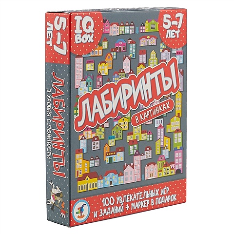 карточная игра iq box лабиринты 5 7 лет Набор карточек «IQ Box Лабиринты», 5–7 лет