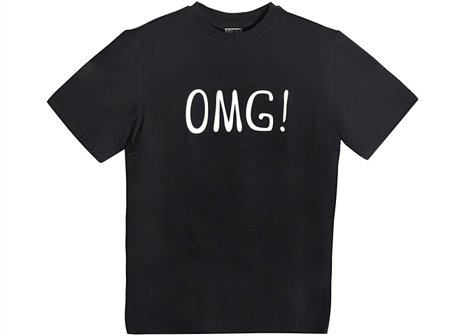 Футболка OMG! (черная) (текстиль) (one size) футболка yana besfamilnaya оверсайз хлопок размер one size s l белый черный