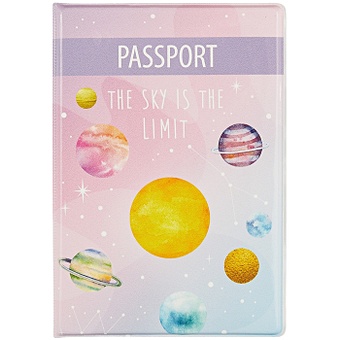 Обложка на паспорт «Космос. The sky is the limit» магнитные закладки космос the sky is the limit 6 штук