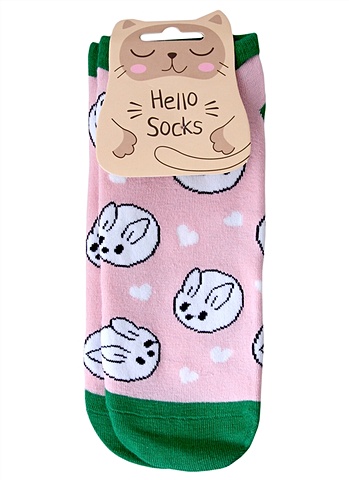 Носки Hello Socks Кролики (36-39) (текстиль) носки hello socks 36 39 зверюшки с лапками текстиль