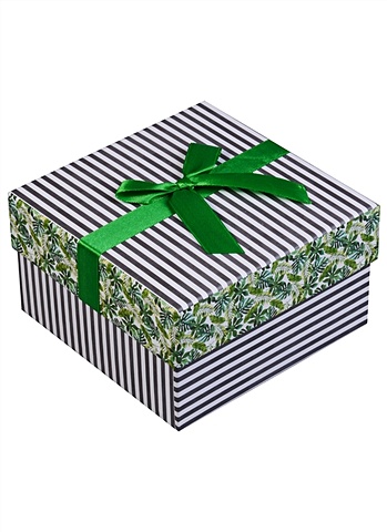 Коробка подарочная Green leaves коробка подарочная розовые цветы 13 13 7 5см картон