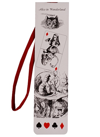 Закладка с резинкой Алиса в стране чудес (ЗР2017-015) закладка с резинкой алиса в стране чудес алиса на красном евгения гапчинская арте