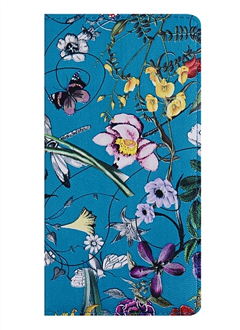 Записная книжка А6 96л 90*160 Butterfly цвета морской волны, съем. обл. из ткани, In Folio