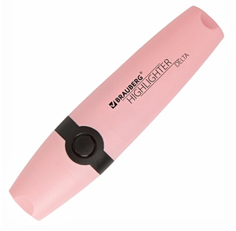 Текстовыделитель розовый DELTA PASTEL, пастельный, линия 1-5мм, BRAUBERG цена и фото
