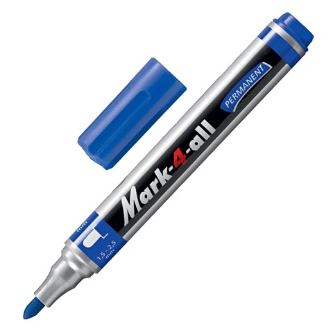 Маркер перманентный Stabilo Mark-4-all 2,5 мм круглый синий 651/41 маркер stabilo write 4 all 1мм синий