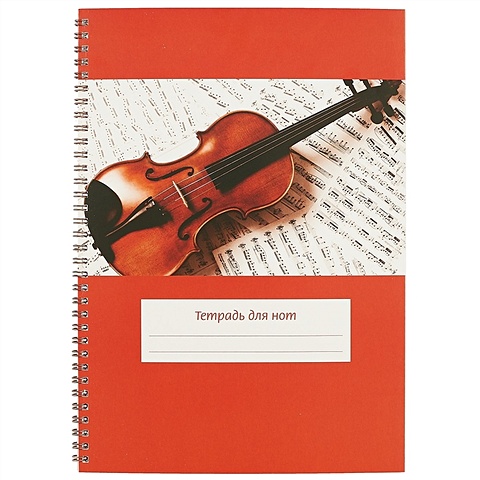 Тетрадь для нот «Скрипка на нотах», 48 страниц, А4 тетрадь нотная 40л а4 вертикальная скрипка тн40м489 925553
