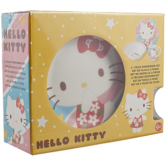Набор посуды Hello Kitty (3 шт) (керамика) (коробка)