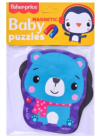 Мягкие магнитные Baby puzzle Fisher-Price Медведь и пингвин мягкие магнитные baby puzzle пушистики