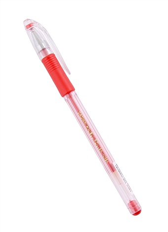 цена Ручка гелевая красная Hi-Jell Grip 0,5мм, грип, Crown