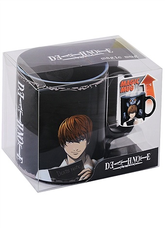 Кружка в подарочной упаковке Аниме Death Note Kira & L Heat Change (керамика) (460 мл) pyramida кружка minecraft enderman heat change mug