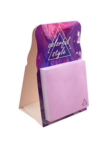 Блок бумаги самоклеящийся Colorful style violet, 7 х 7 см набор глянцевой бумаги love is голубой 1 х 0 7 м 3 листа 6778704
