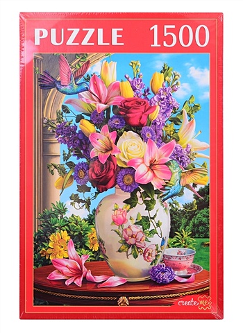 Пазл Цветы и колибри, 1500 элементов