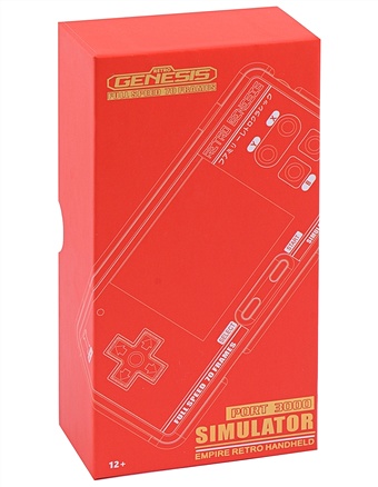Портативная игровая приставка Retro Genesis Port 3000 (черно-красная, 10 эмуляторов, 4000+игр, 3.0 экран IPS, SD-карта, сохранения)