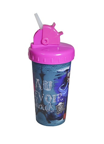 Monster High Стакан с крышкой пластиковый стерео Au Revoir (285мл) (СР Дистрибуция) гидрозатвор пластиковый с резинкой и крышкой