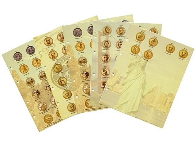Комплект разделителей для Президентских долларов (КР-Доллар) лист для монет optima
