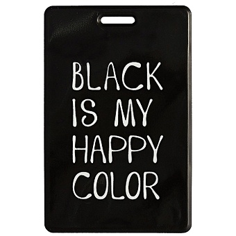 закладка для книг пластиковая black is my happy color Чехол для карточек Black is my happy color