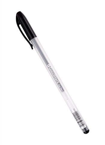 Ручка гелевая черная 0,5мм, GoodMark цена и фото