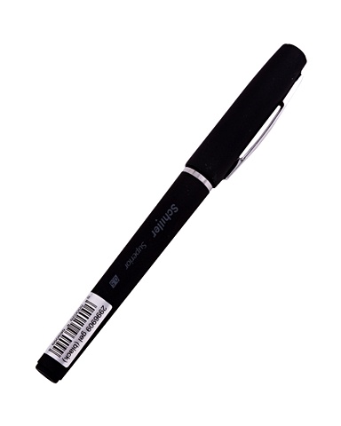 Ручка гелевая черная soft tuch, Schiller (Bai Hui 21121)