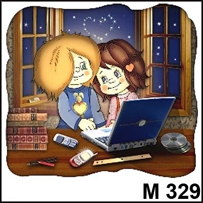 Магнит Любовь - это... (парочка с ноутбуком) магнит любовь это парочка у доски м323