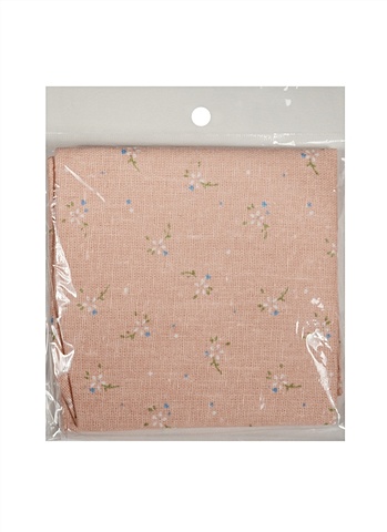Отрез Льна (48*48см) (пакет) Белые цветочки на розовом (11-00399-L8) цена и фото