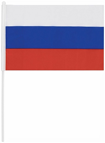 Флаг России ручной, полотно 30*45 см, подвес 2 шт машущий флаг ручной сигнал флаг разметка фотография