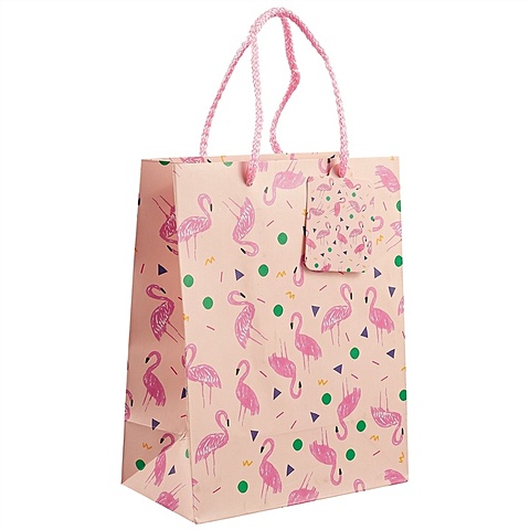 Подарочный пакет «Розовый фламинго», А5